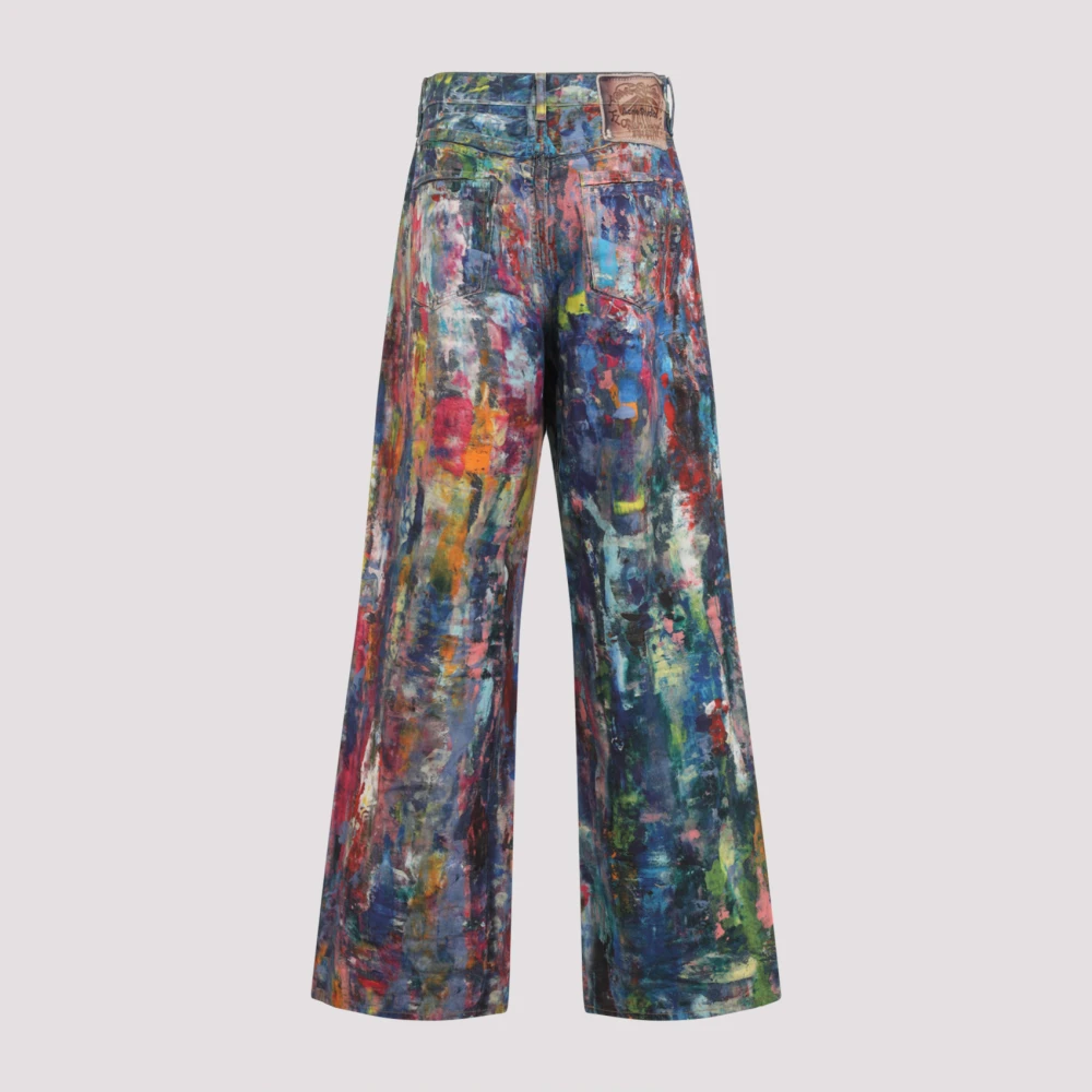 Acne Studios Blauwe Multi Broek voor Mannen Multicolor Dames