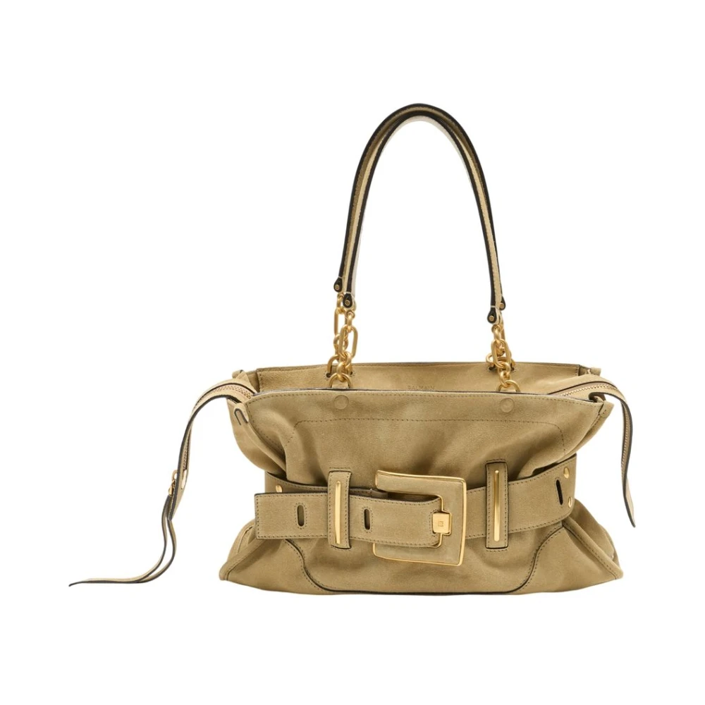Balmain Beige Anthem Shoulder Bag - Female - Shoulder Bags - One Size - Bags