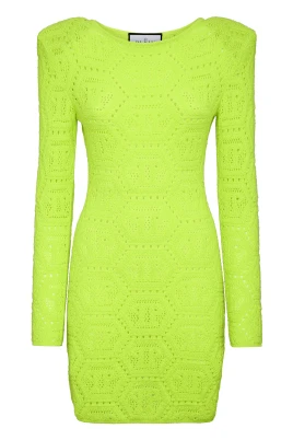 Fluo Knit Mini Dress Monogram
