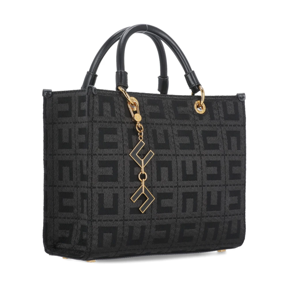 Elisabetta Franchi Stijlvolle Zwarte Winkelmand met Charms Black Dames