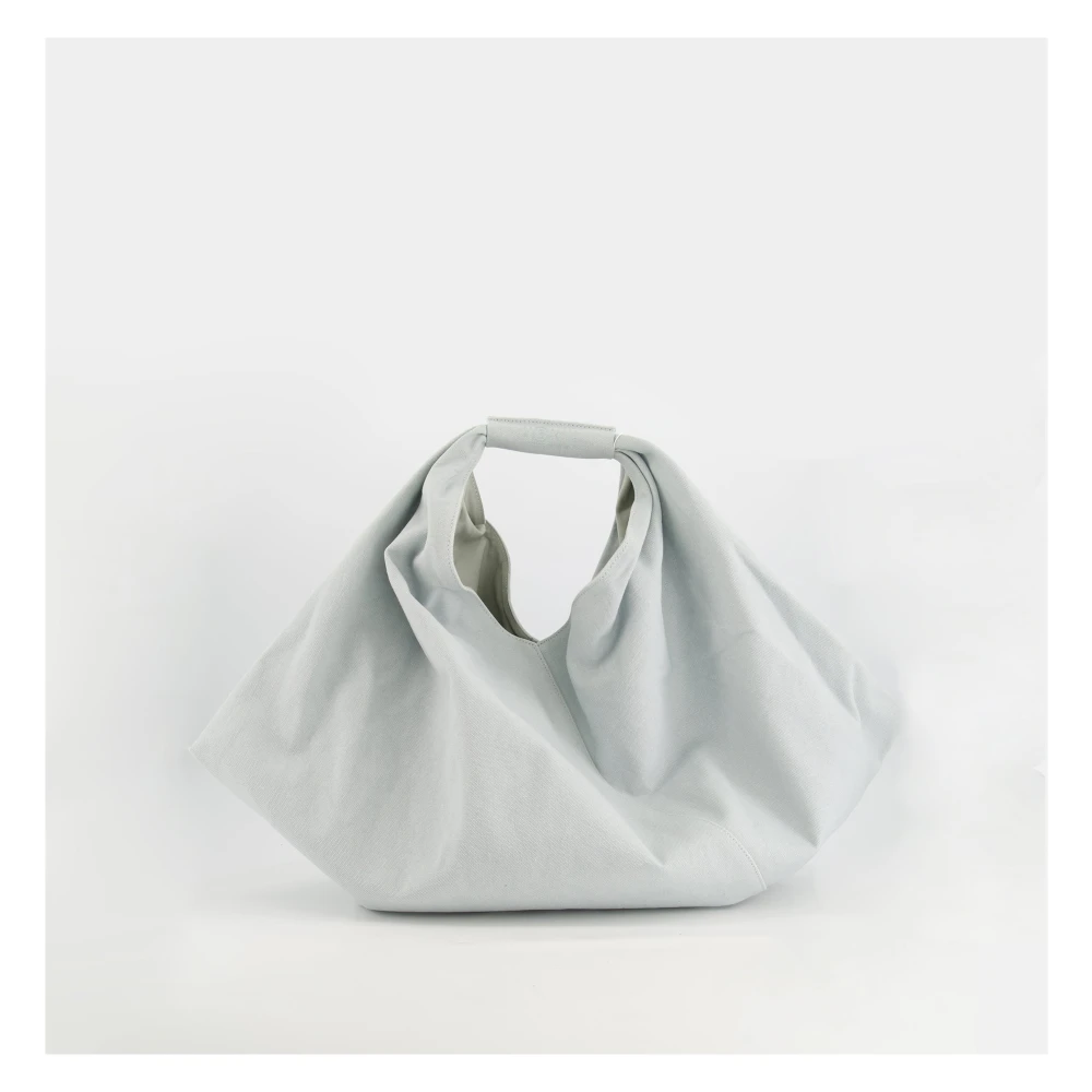 MM6 Maison Margiela Japanse Katoenen Tote Tas Blauw Grijs Gray Dames