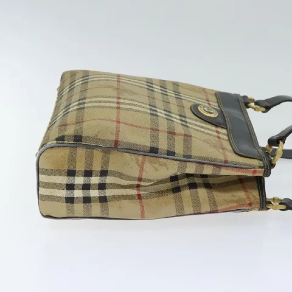 Burberry Vintage Pre-owned Leather handbags Beige Dames