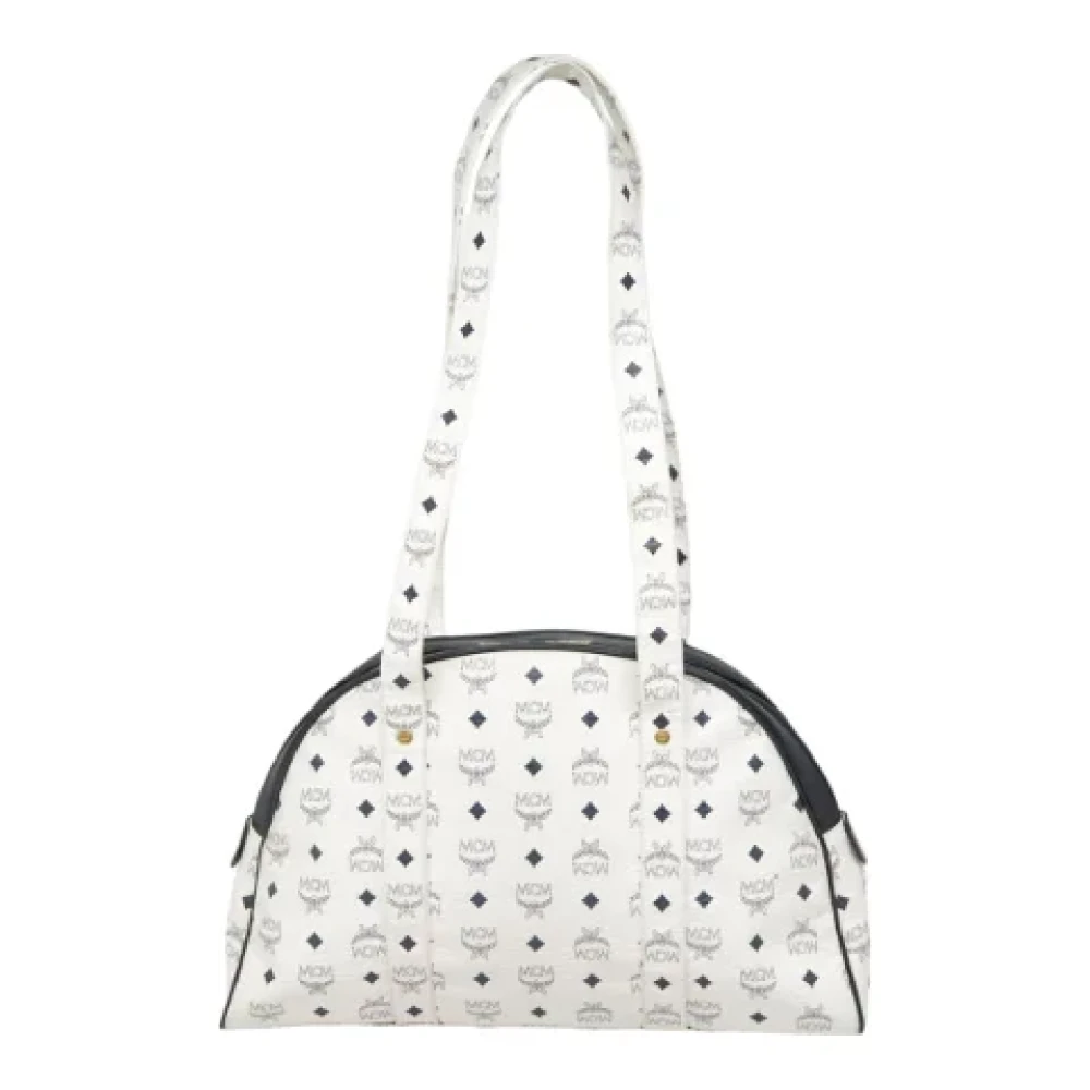 MCM Pre-owned Canvas shoulder-bags White Dames