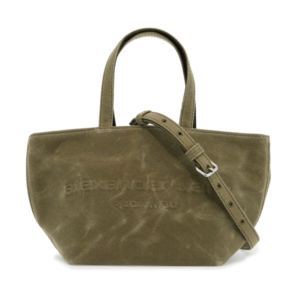 Alexander wang Canvas Tote Bag met Punch Design Green Dames