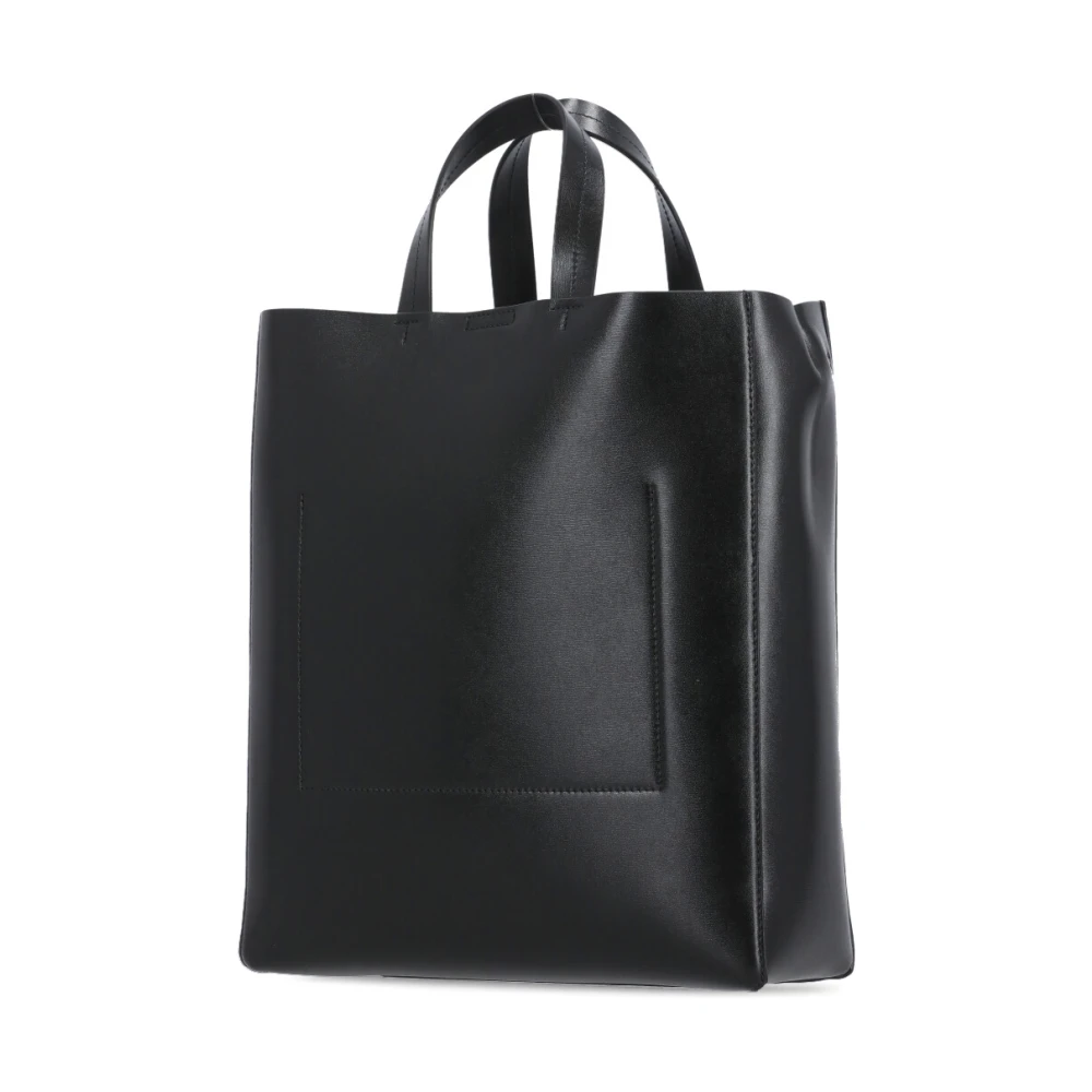 Jil Sander Zwarte Leren Handtas Vrouwen Schouderband Black Dames