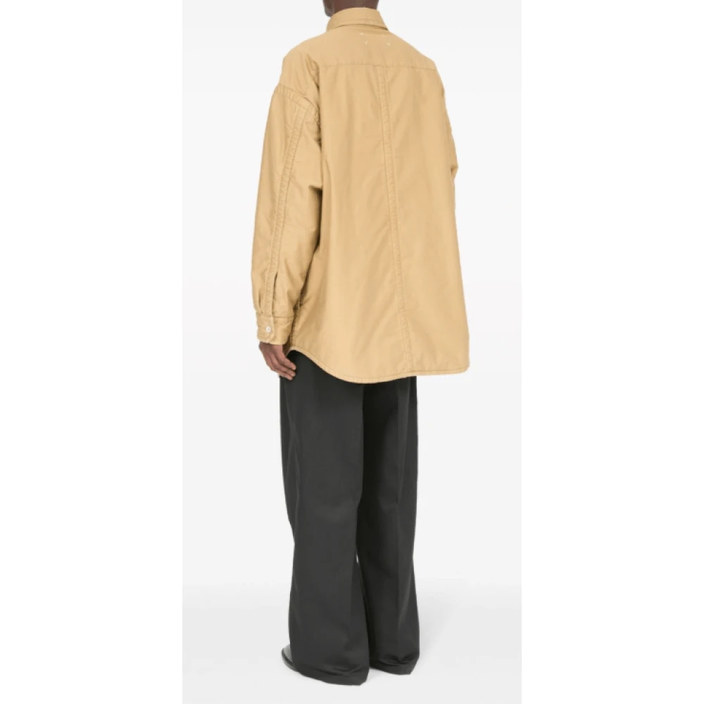 Maison Margiela Beige Katoenen Oversized Shirt Beige Heren