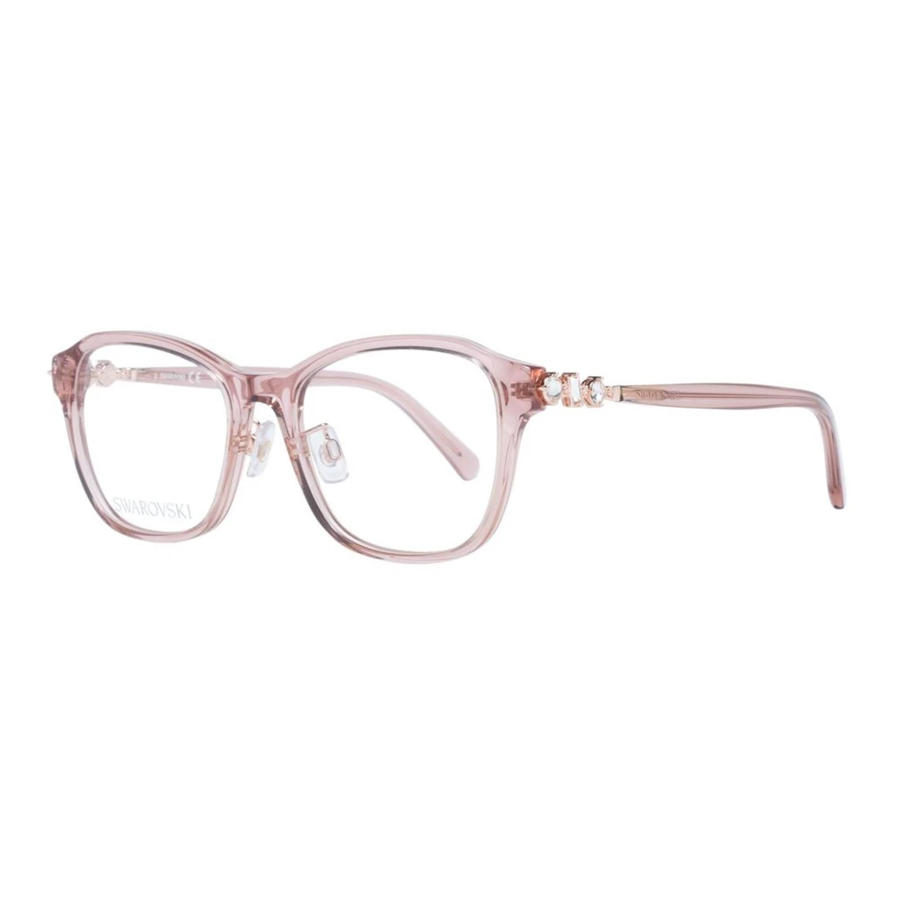 Swarovski Roze Vierkante Plastic Optische Brillen voor Vrouwen Pink Dames
