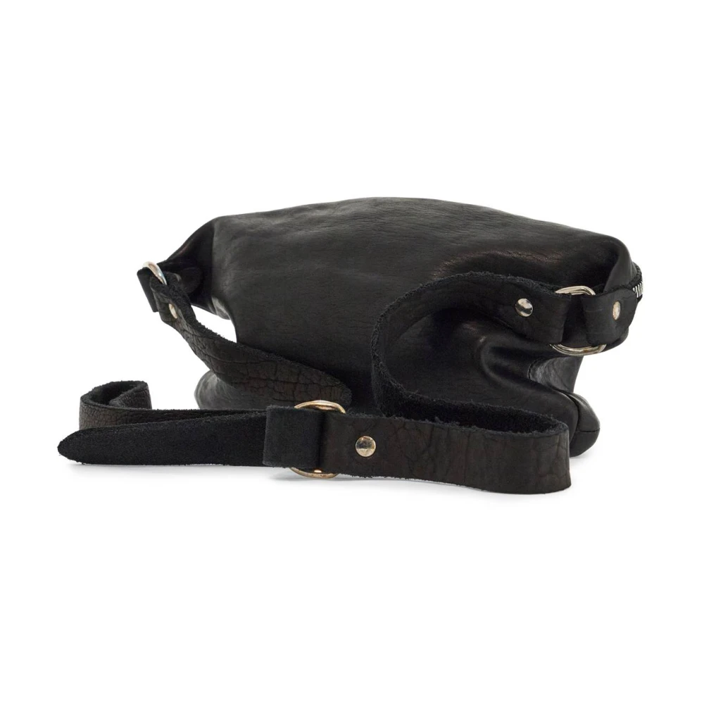 Guidi Zwarte leren heuptas Black Heren