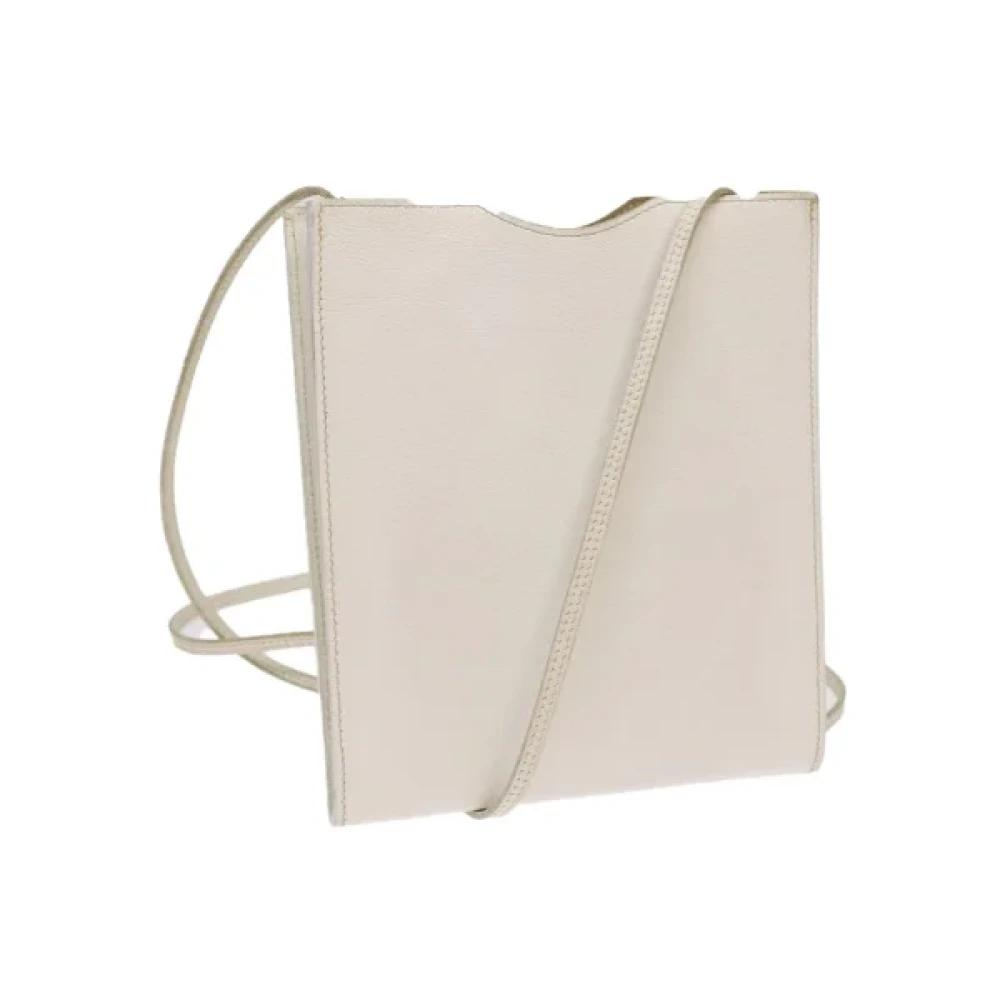 Hermès Vintage Pre-owned Leather shoulder-bags White Dames