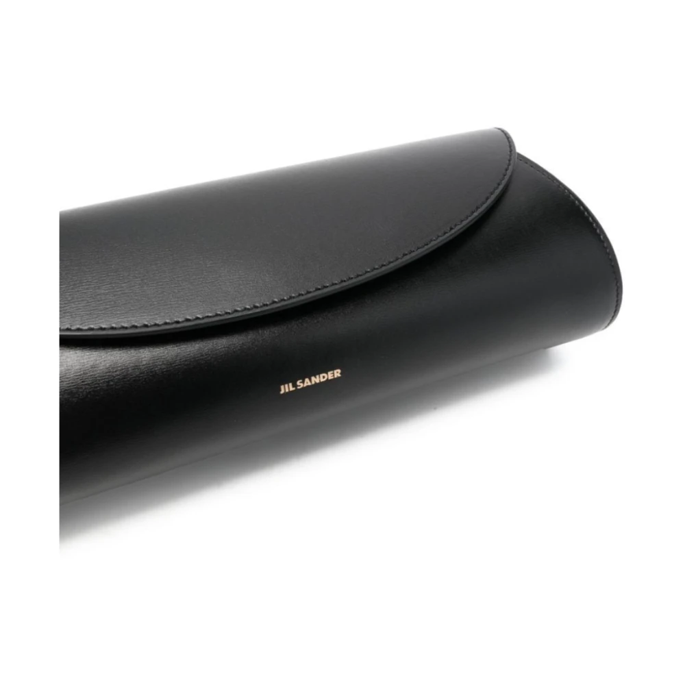 Jil Sander Zwarte Cannolo Kleine Crossbody Tas Black Dames