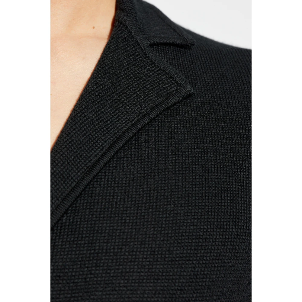Giorgio Armani Wollen Double-Breasted Blazer Black Heren