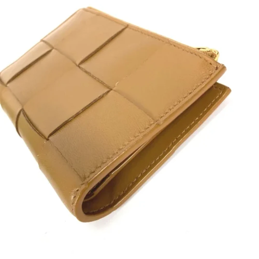 Bottega Veneta Vintage Pre-owned Leather wallets Beige Dames