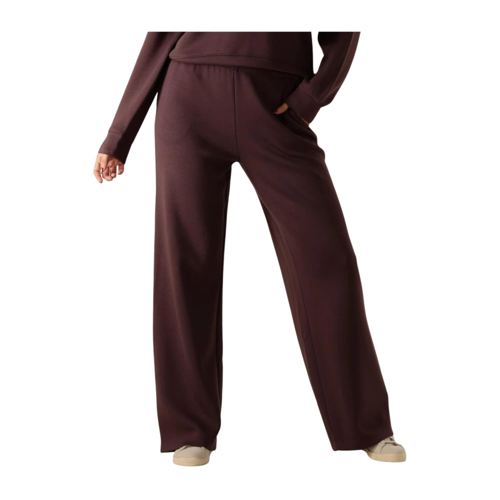 moss copenhagen Paarse Wijde Pijp Broek Chic Stijl Purple Dames