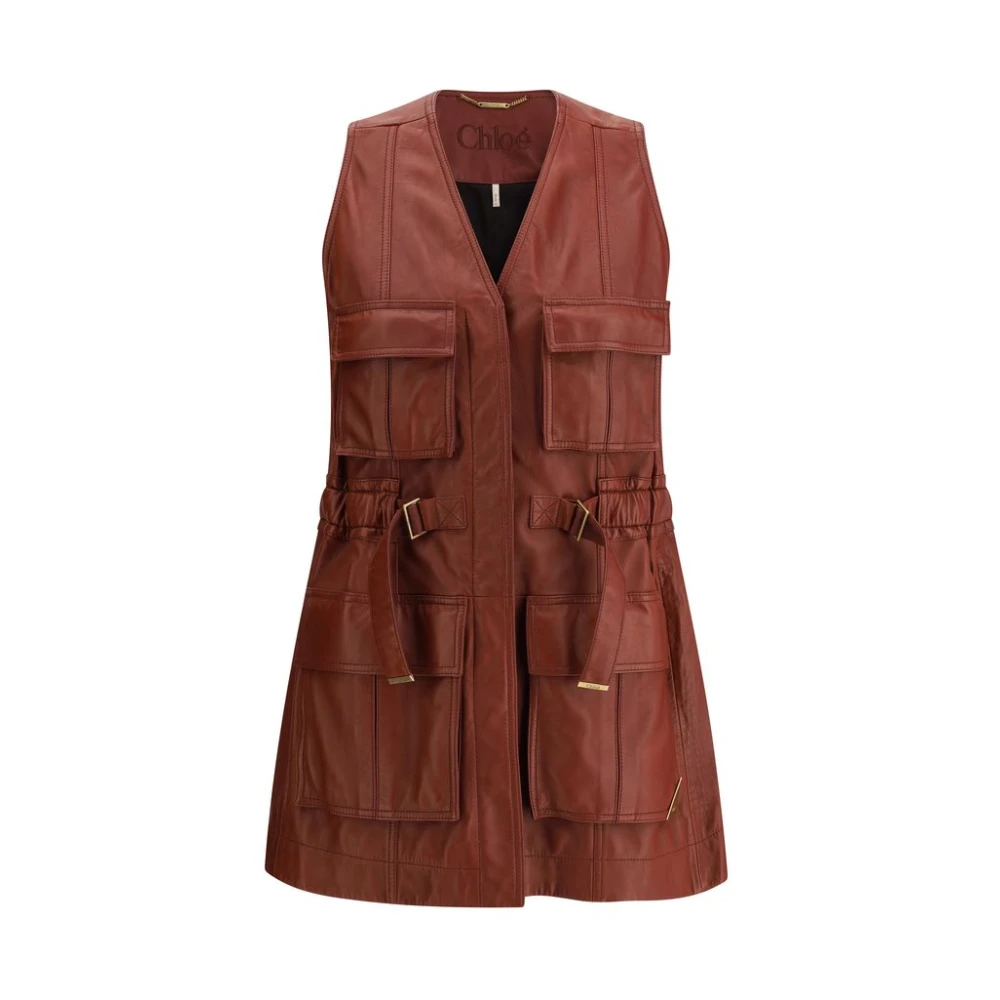 Chloé - Jackets > Vests - Brown - Chloé - Modalova