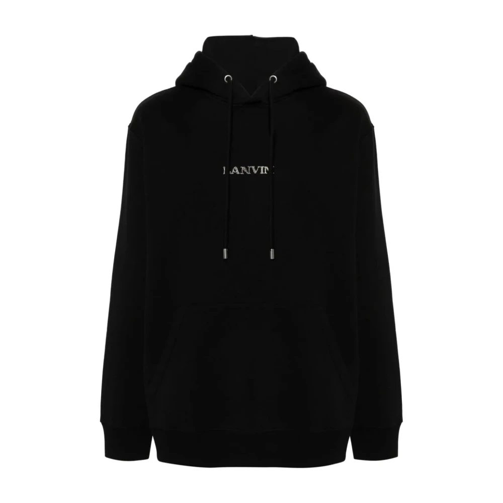 Lanvin Zwarte Hoodie voor Mannen Black Heren