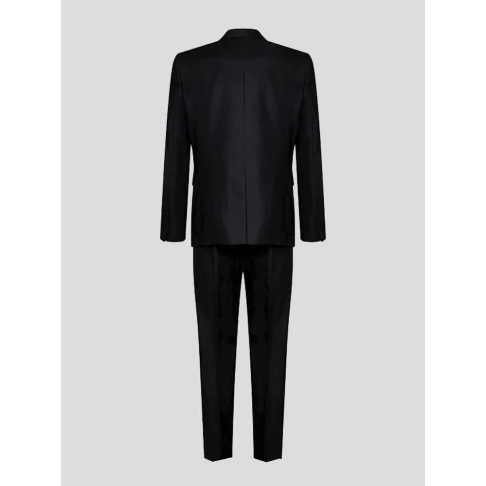 Dsquared2 Wollen Klassiek Pak Black Heren