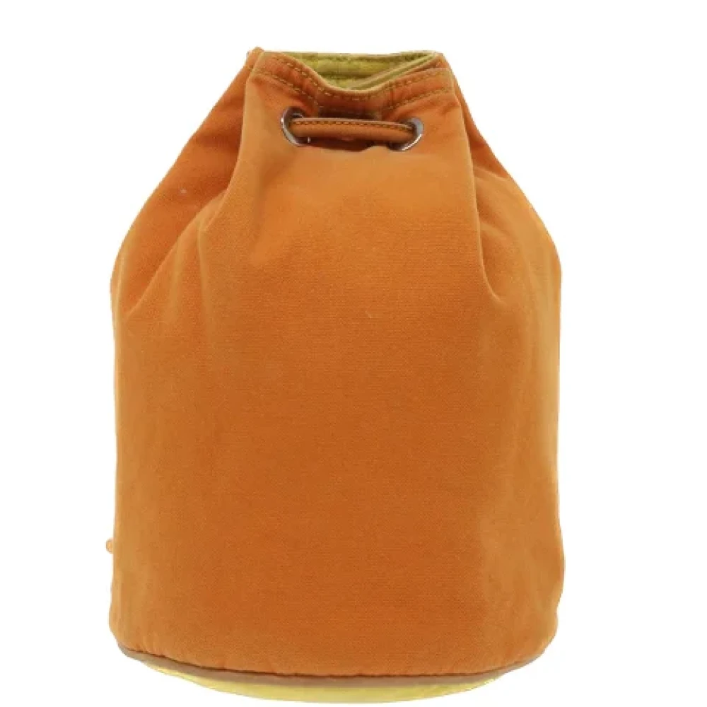 Hermès Vintage Pre-owned Canvas backpacks Orange Dames