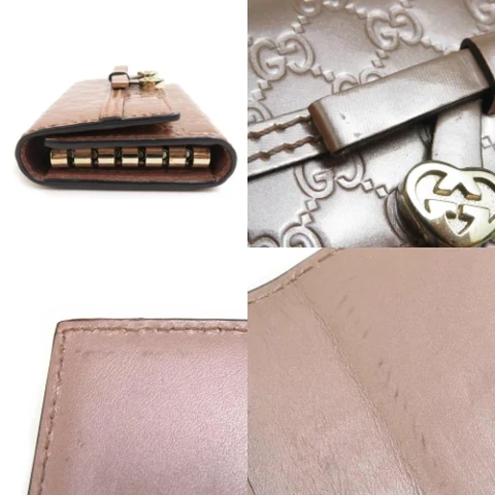 Gucci Vintage Pre-owned Leather key-holders Beige Dames