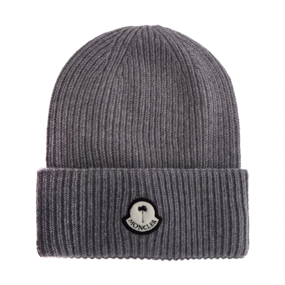 Moncler Geribbelde wollen muts Gray Dames