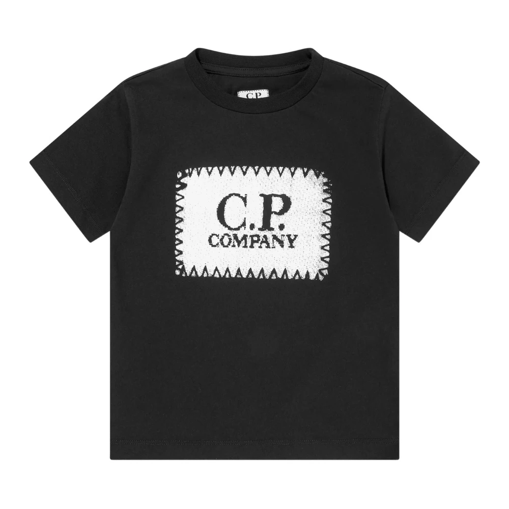 C.p. Company Men's Black Short Sleeve Logo T-Shirt