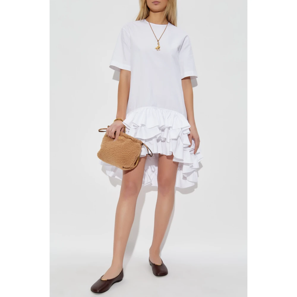 Moschino Asymmetrische jurk met ruches White Dames