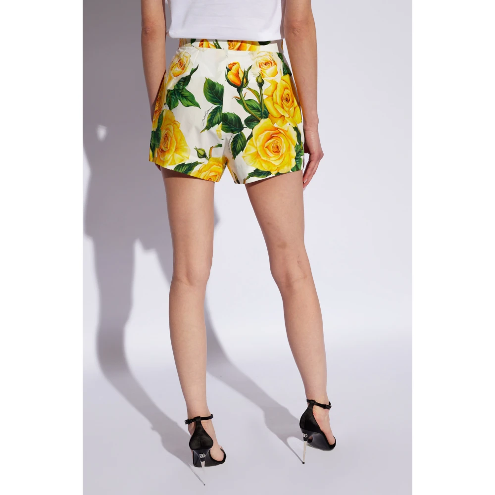 Dolce & Gabbana Shorts met bloemenmotief Multicolor Dames