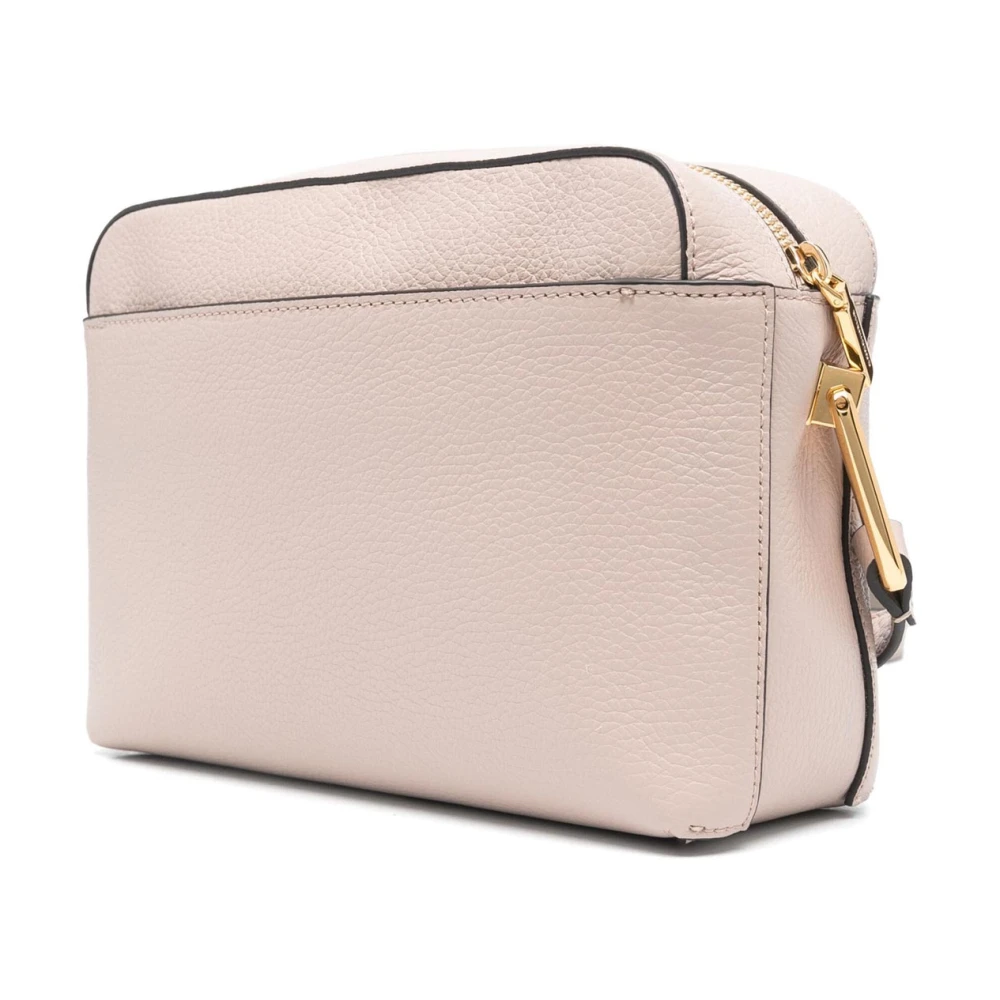 Coccinelle Gestanste leren crossbody tas met gegraveerde logogesp Pink Dames