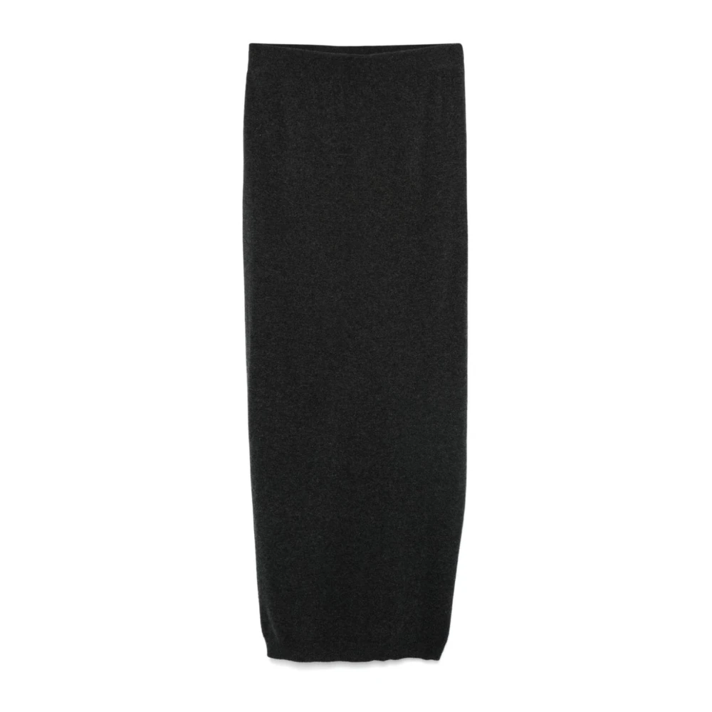 Semicouture Geribbelde Gebreide Grijze Rok Gray Dames