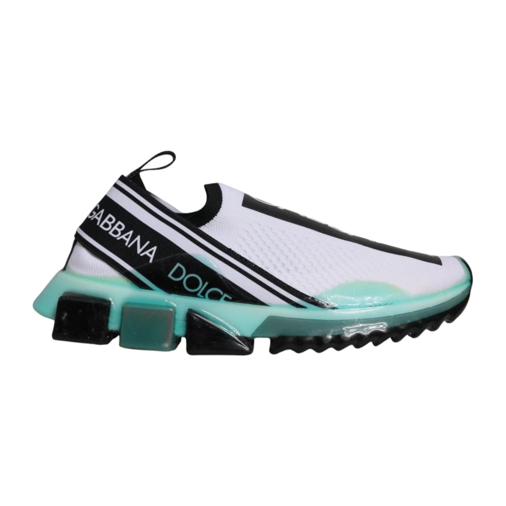 Dolce & Gabbana Men's Multicolor Sneakers, 5 Uk, Logo Print Slip On Trainers