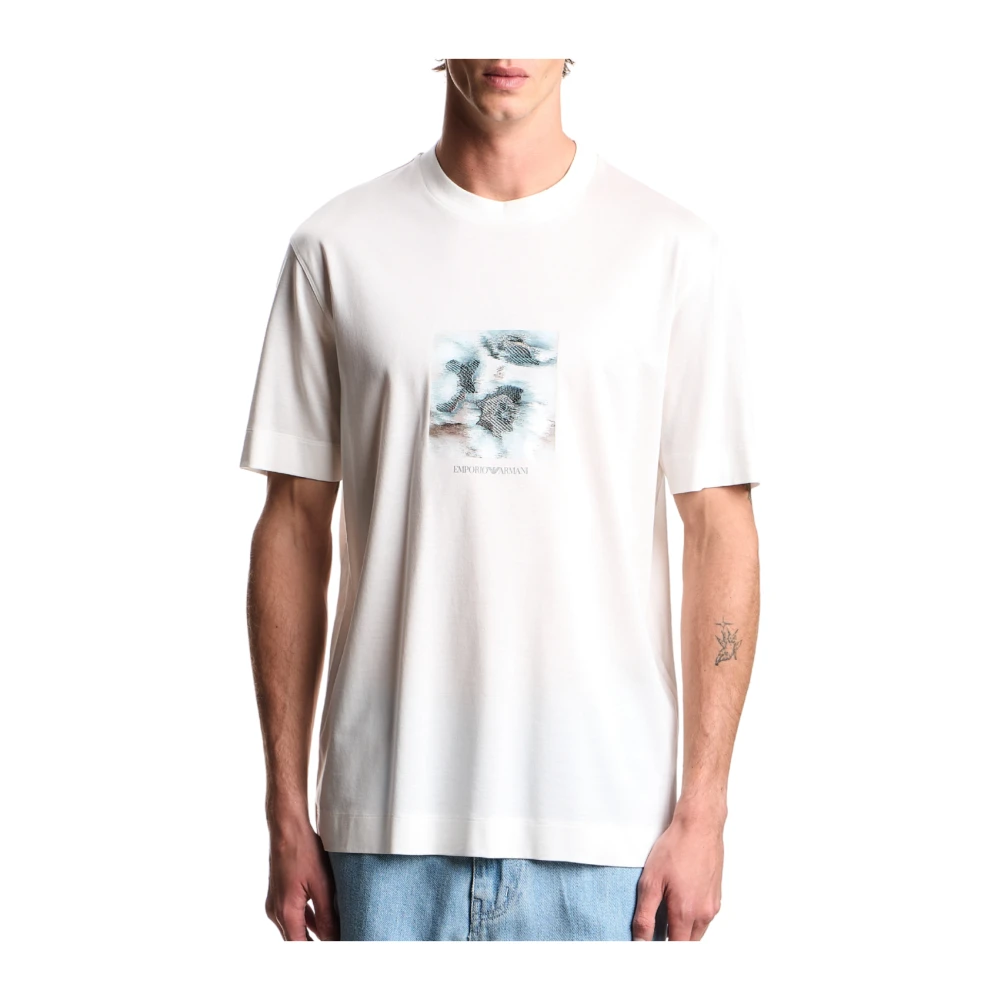 Emporio Armani Herren Weiß Oberteile, Mgröße: