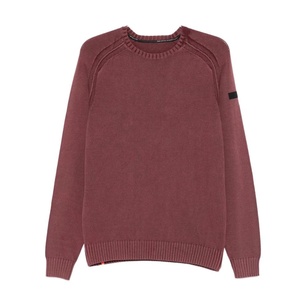 Rrd Men's Red Round-Neck Knitwear, Xl, Bordeaux Jumper Aw25 Stylish Layering