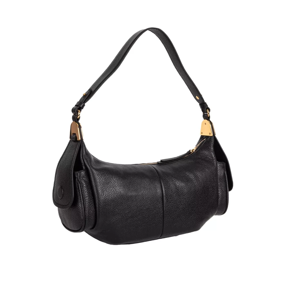 Coccinelle Grote leren handtas Black Dames