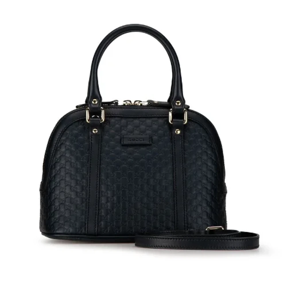 Gucci Vintage Pre-owned Leather gucci-bags Blue Dames