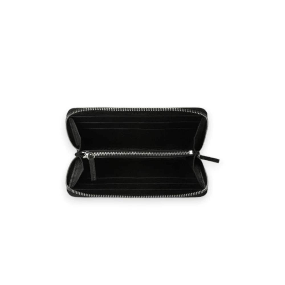 Orciani Heren Gehamerd Leren Portemonnee Black Heren