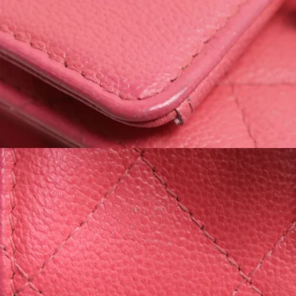 Chanel Vintage Pre-owned Leather wallets Pink Dames