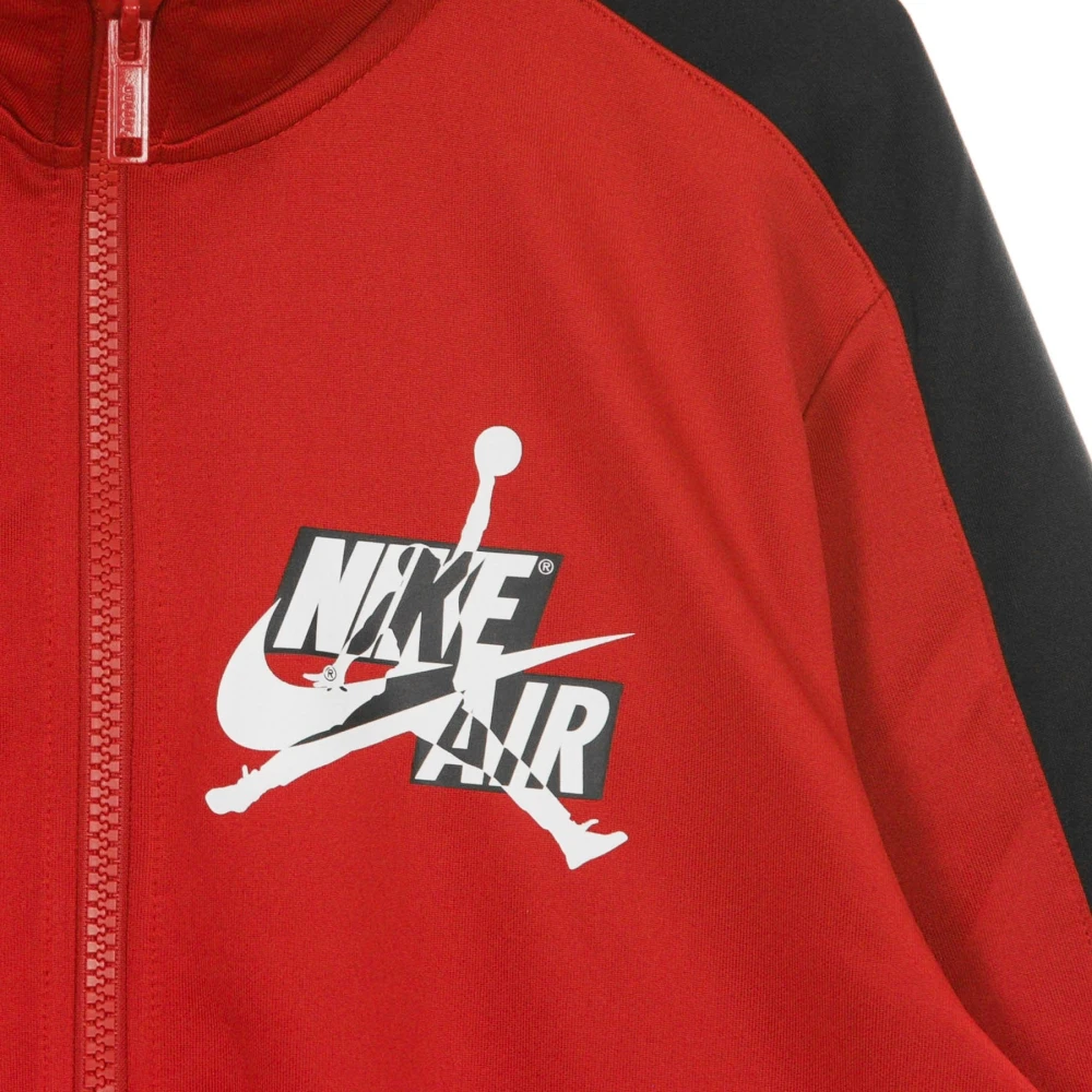 Jordan Klassieke Tricot Trainingsjack Rood Zwart Red Heren