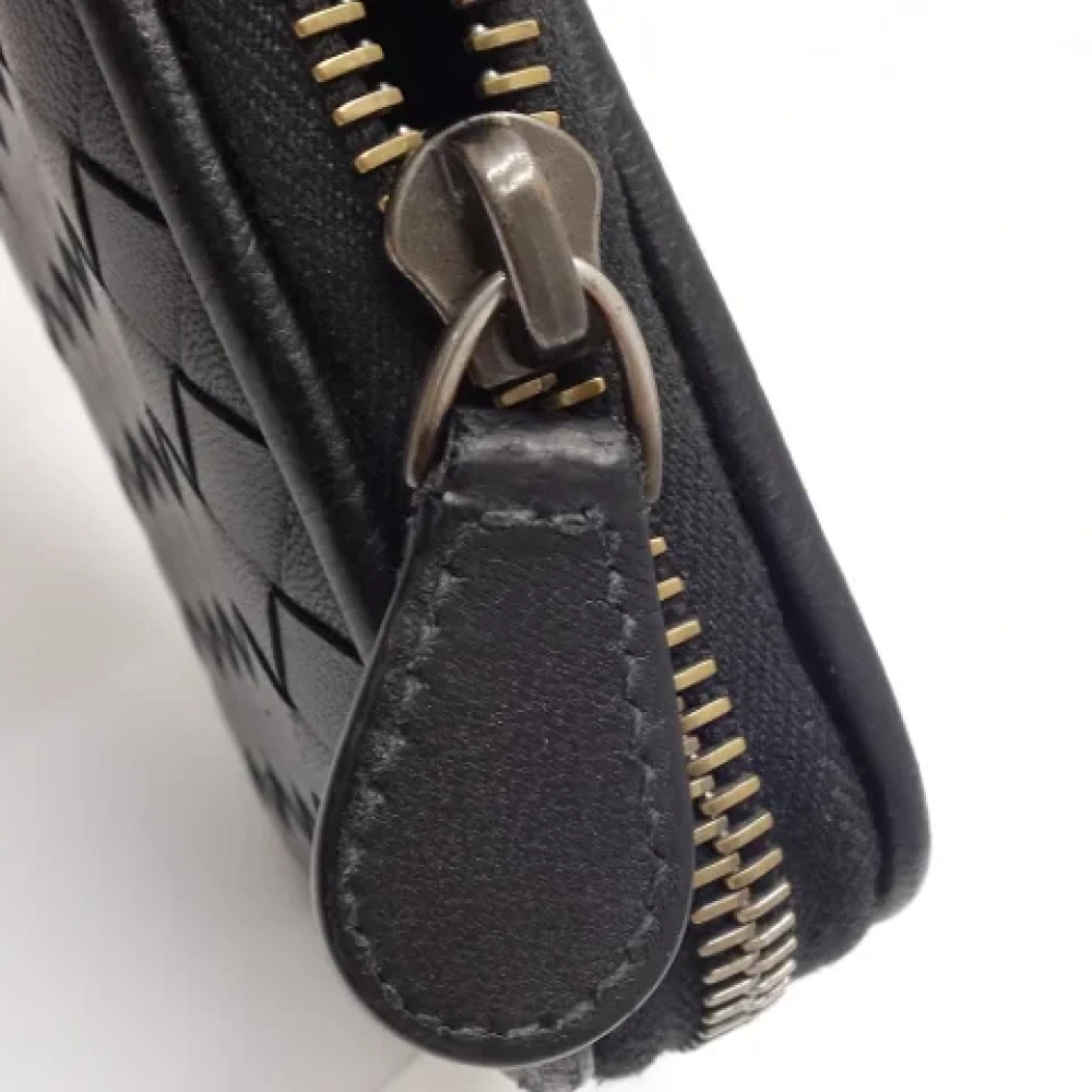 Bottega Veneta Vintage Pre-owned Leather wallets Black Dames