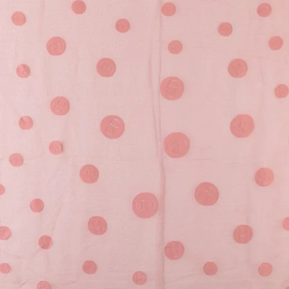 Dior Vintage Pre-owned Silk scarves Pink Dames