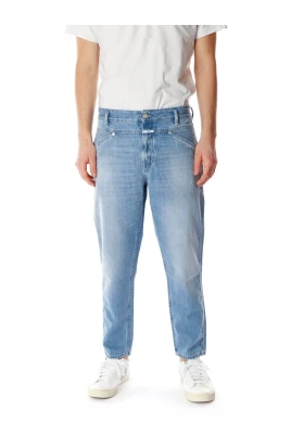 Cropped Tapered Mid Waist Jeans
