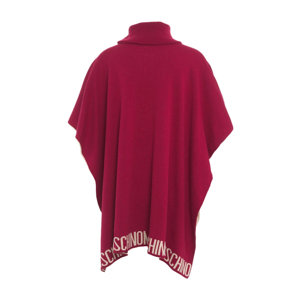 Moschino Rode Gebreide Trui Aw24 Handwas Red Dames