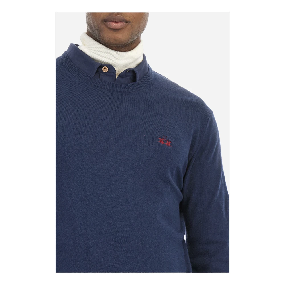 LA MARTINA Blauwe Sweaters voor Mannen Blue Heren