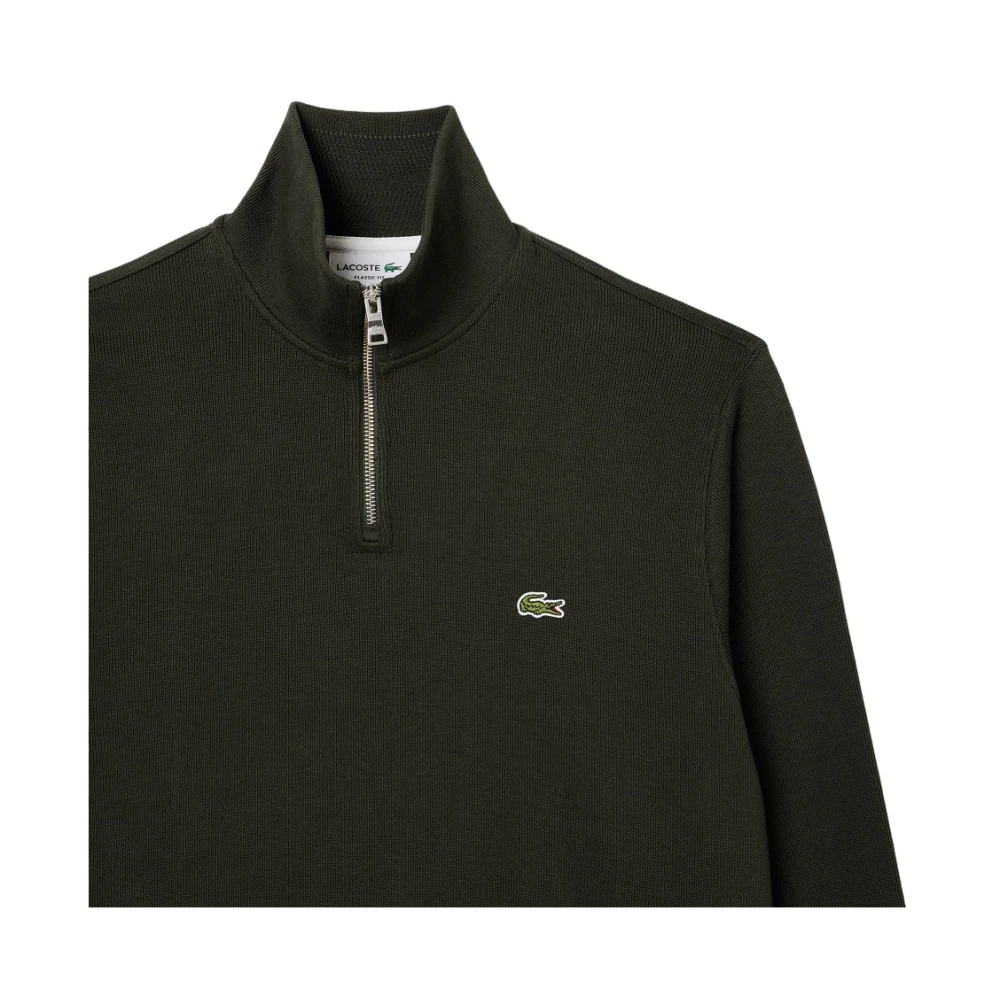 Lacoste Groene Sweater Chevron Design Green Heren