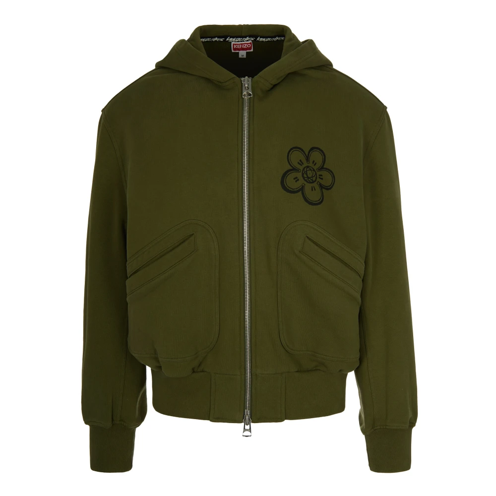 Kenzo Men's Green Hoodie Sweatshirt Futura 2000 Collaboration