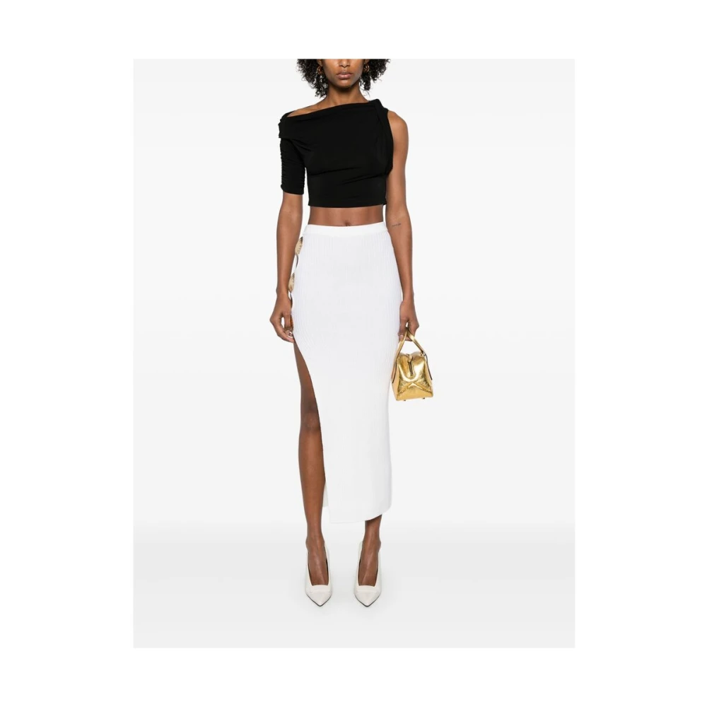Giuseppe Di Morabito Witte Rok met Zijsplit White Dames
