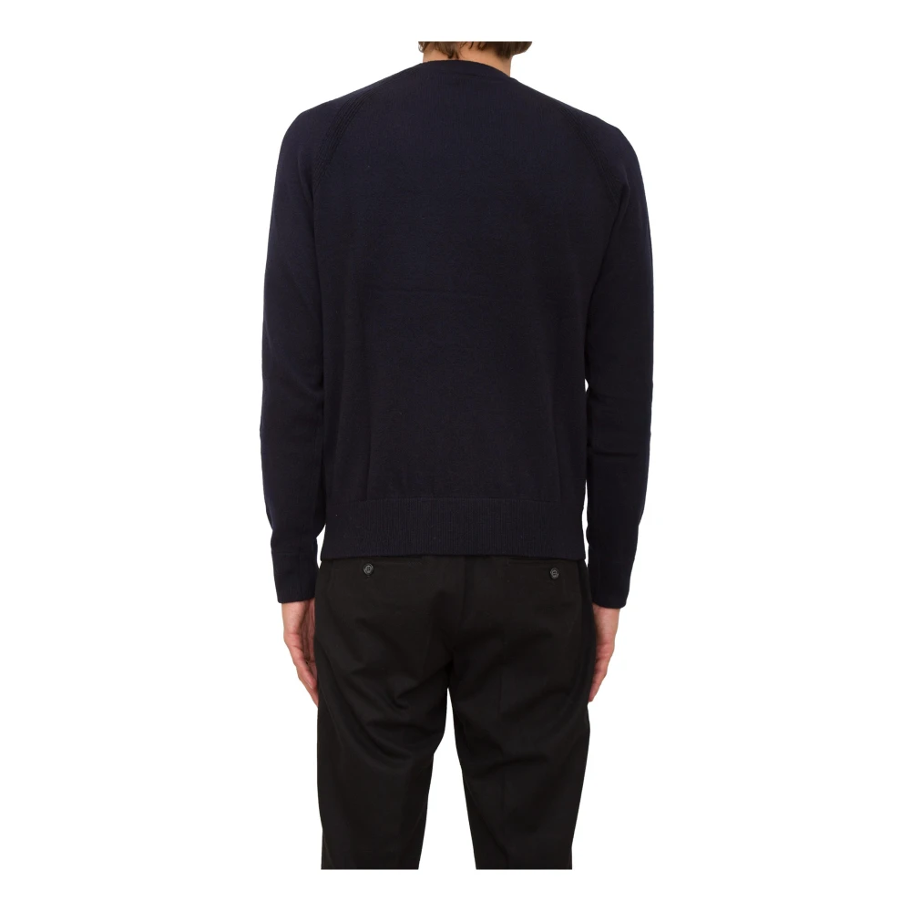 Paolo Pecora Blauw Crew Neck Shirt Blue Heren