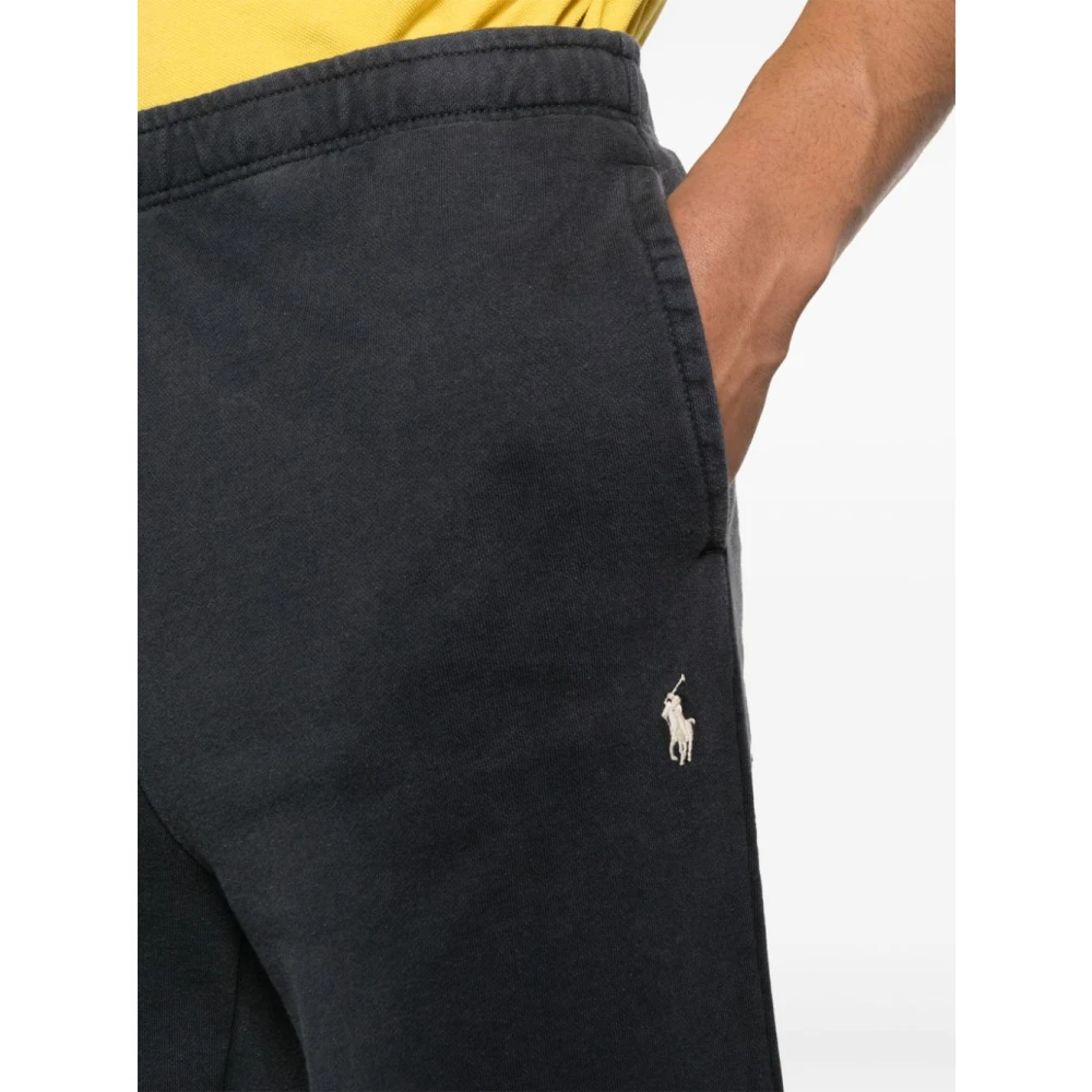 Polo Ralph Lauren Zwarte broek met trekkoord en geborduurd logo Black Heren