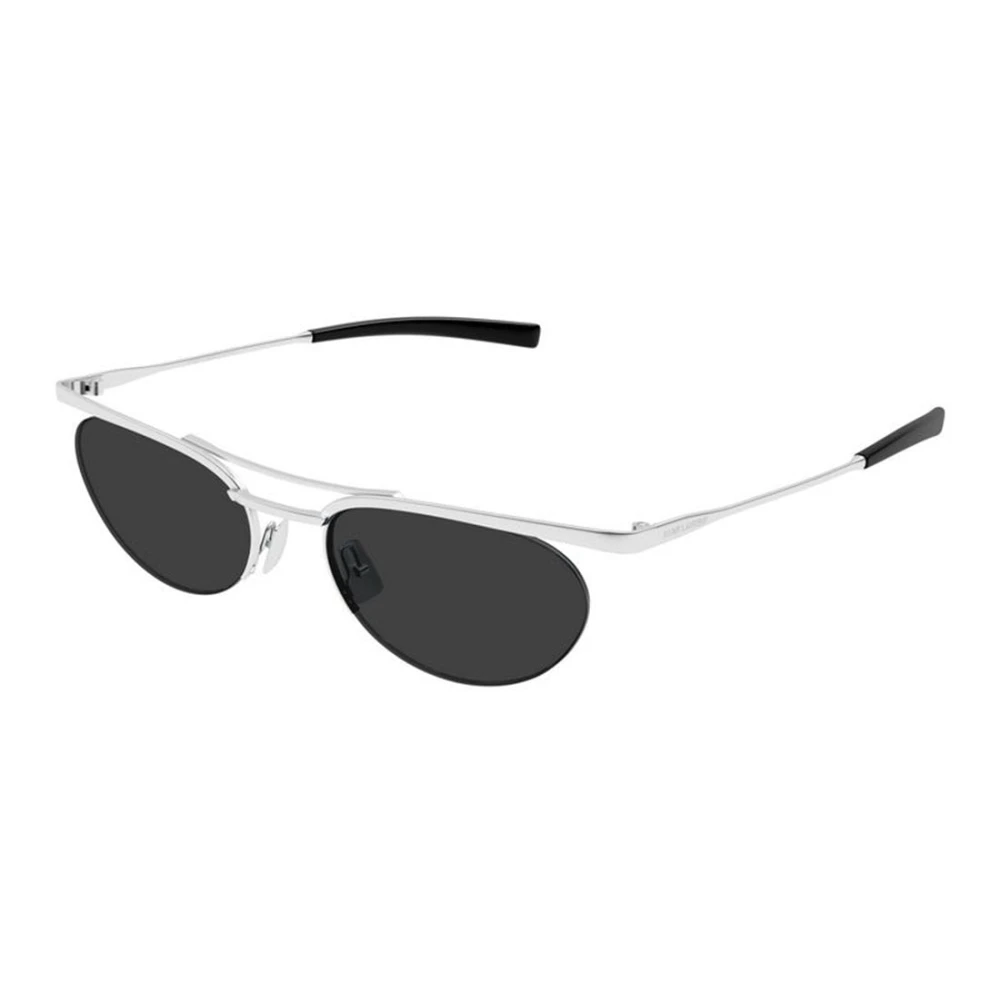 Saint Laurent Unisex Gray Sunglasses, 54 Mm, Oval Sunglasses