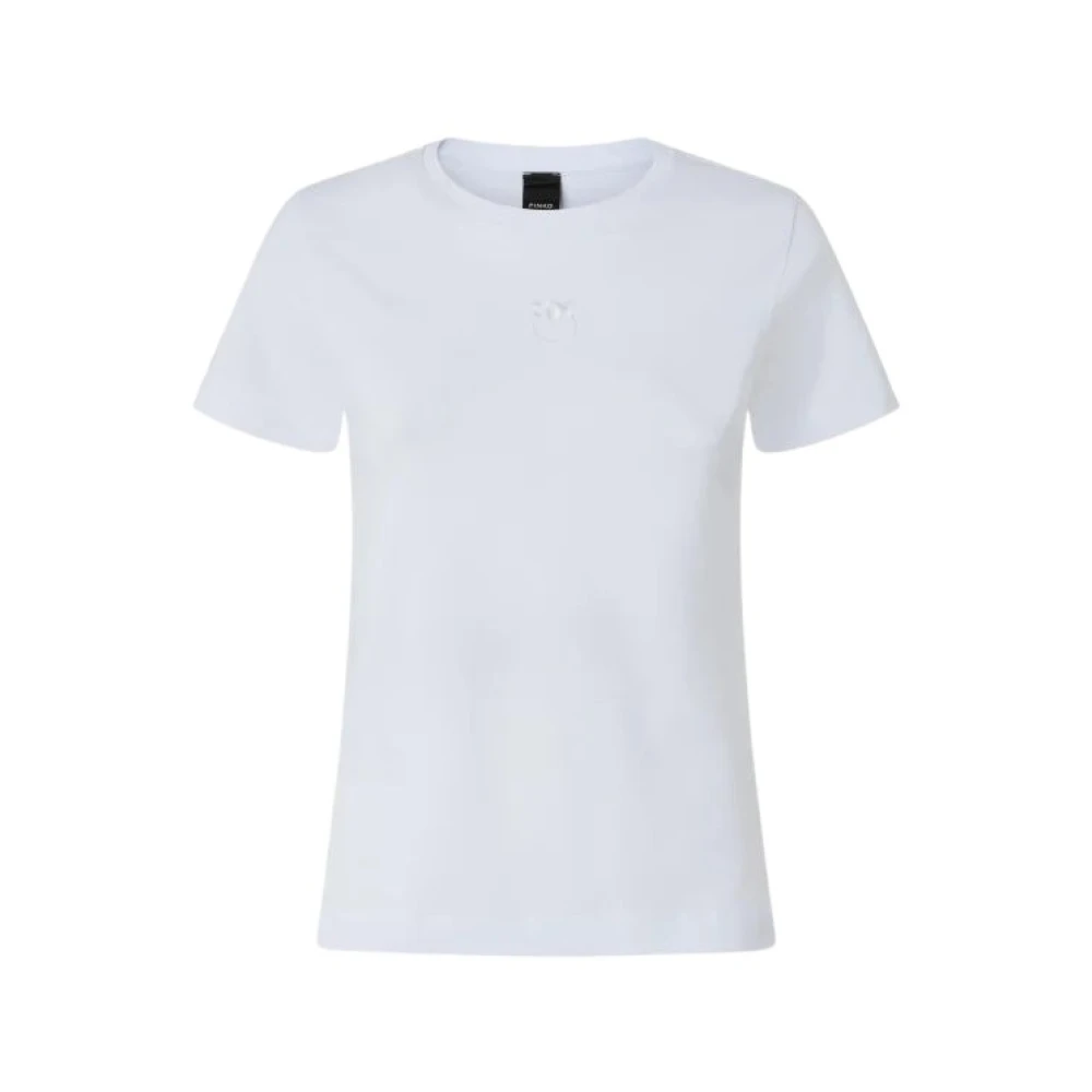 Pinko , T-Shirts, Female, White, L, T-Shirt Jersey Patch