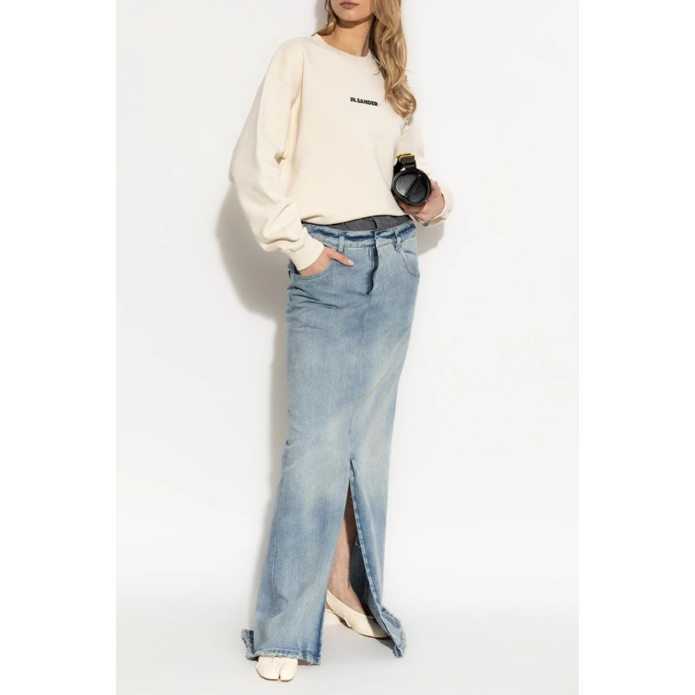 Jil Sander Sweatshirt met logo Beige Dames