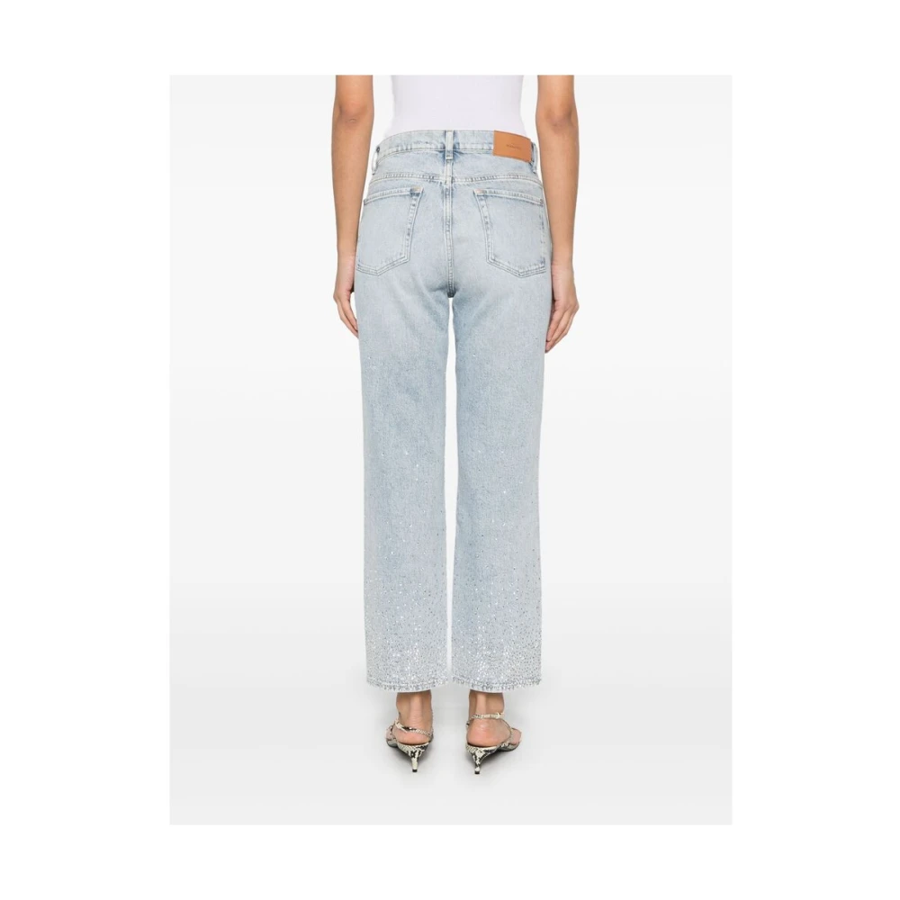 7 For All Mankind Lichtblauwe Klassieke Vijf Zakken Jeans Blue Dames